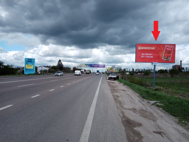Щит 6x3,  Кільцева дорога, (500 м до Гіпермаркет "Епіцентр", Гіпермаркет "МЕТРО", мотель "Явір", АЗС Укрнафта), в напрямку Городоцька вул.