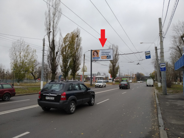 Щит 6x3,  Дудинська вул.-Малої Л. пр.(Аптека низьких цін,ЖК Л.Малої ), в напрямку вул. Полтавський щлях