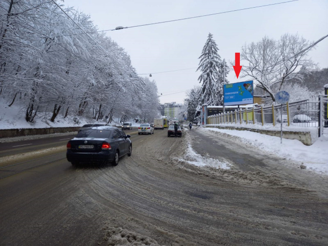 Щит 3.36x2.37,  Стуса В. вул., 4 (Басейни "Динамо", Автосалон), в напрямку Червоної Калини просп.