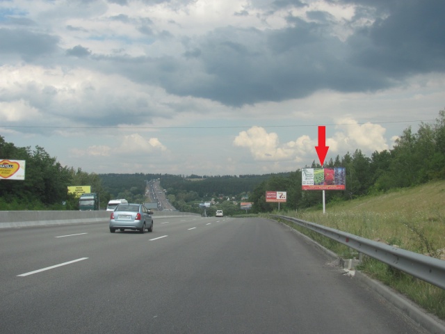 Щит 6x3,  Одеське шосе, в напрямку м.Київ,1,5км. до повороту на с.Віта Поштова,1,5 км після мотель-ресторану  "Шалє", 8км+700м