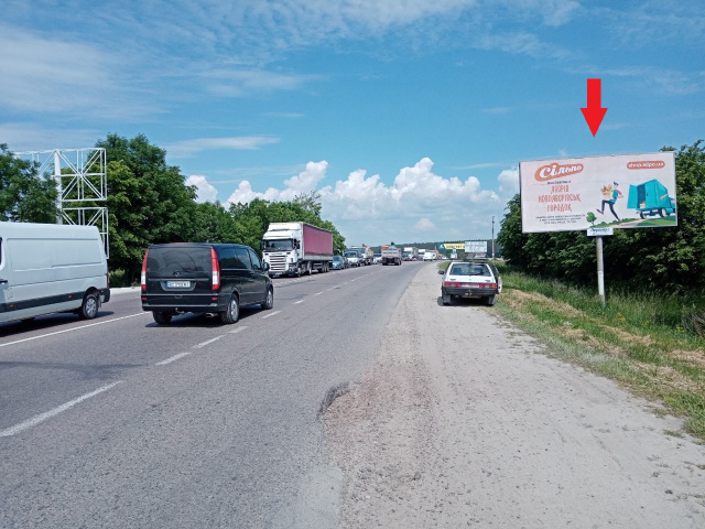 Щит 6x3,  Кільцева дорога, км 3 + 200, 100 м від ТЦ Три Слони, в напрямку з міста Львів