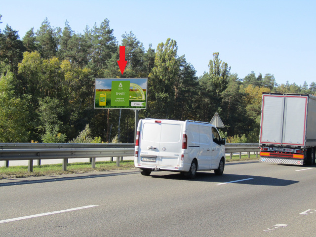 Щит 6x3,  Житомирське шосе , в напрямку  з м.Київ  , перед с.Стоянка