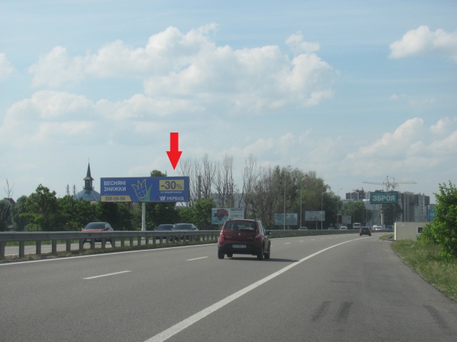 Щит 6x3,  Новообухівська траса (Дніпровське шосе), в напрямку в м. Київ, 300 м.. перед ТЦ"Мегамаркет", "Мануфактура" ,600 м. ЖК Нова Конча Заспа, правий