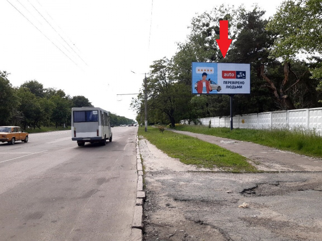 Щит 6x3,  Миру просп., на перетині з Офіцерською вул. (Європейський університет, 450м до АЗС "ANP", Полісся-Продукт), в напрямку з центра