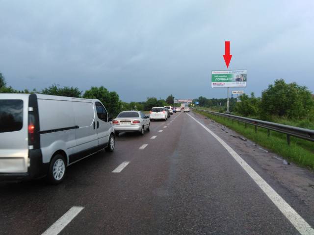 Щит 6x3,  Кільцева дорога, 150 м від в'їзду в автосалони "BMW", "HONDA", "Volkswagen & Seat" (Гіпермарткет "Епіцентр", Гіпермаркет "МЕТРО", АЗС "БРСМ-нафта"), в напрямку Шевченка вул.