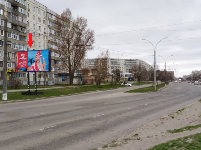 Щит 6x3,  Лушпи М. пр.,22(магазин "Аквамастер",кафе "Орхідея",А-Банк,ПриватБанк, маркет "АТБ"),у напрямку вул. Харківської