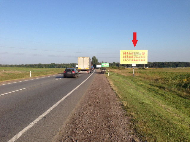 Щит 6x3,  Кільцева дорога (Автодорога М 06 Київ-Чоп), км 530 + 600, 500 м від АЗС AS 24, в напрямку міста Львів