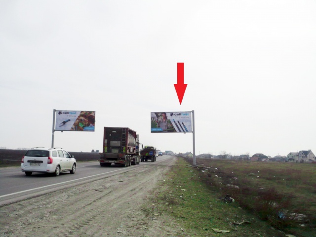 Щит 6x3,  Кільцева дорога(траса М-03км 13+440  права), з'їзд з пр.Гагаріна до пр-т Героїв Харкова ,ХТЗ ,виїзд з міста на  Ростовську трасу