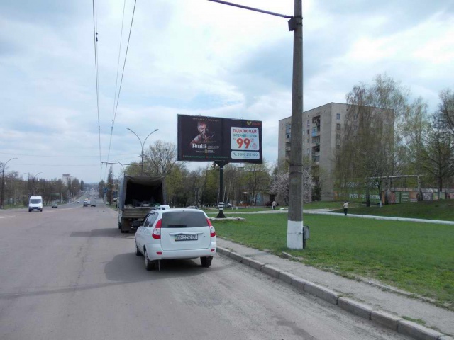Щит 6x3,  просп. Перемоги (Курський просп.),147 (Завод насосів та компресорів,АЗС WOG,АЗС  ANP,Арт Судія "Декор для вас"," СВТК_Суми), у напрямку вул. Ковпака