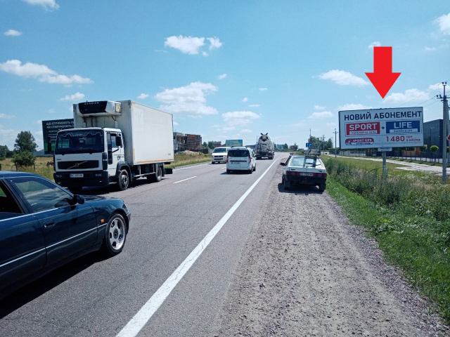 Щит 6x3,  Кільцева дорога, км 8 + 500, (Транспортна компанія "Транс сервіс 1", 900 м від АЗС Shell), в напрямку з міста Львів