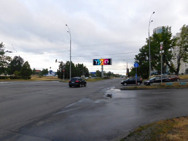 Цифрова панель 4x12,  Богатирська вул. / вул. Полярна з Києва до Вишгорода