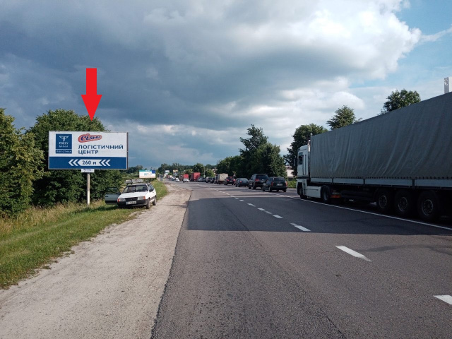 Щит 6x3,  Кільцева дорога, км 3 + 200, 100 м до ТЦ Три Слони, в напрямку міста Львів