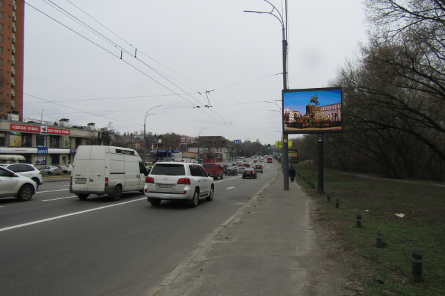 Цифрова панель 3.14x2.3,  Лобановського Валерія просп., 126 (АЗС "Укрнафта", автомагазин АТЛ, Парк "Урочище Совки"), в напрямку Севастопольська пл.