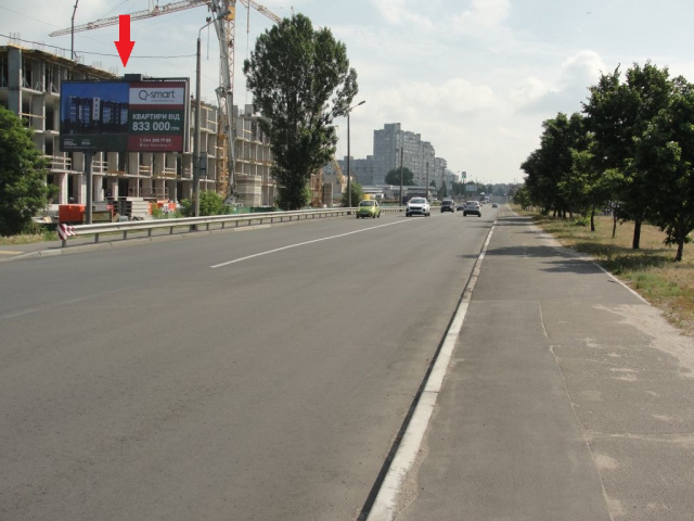 Щит 6x3,  Оноре де Бальзака вул. (180м.до заїзду до церкви), в напрямку до ТЦ Район з центру