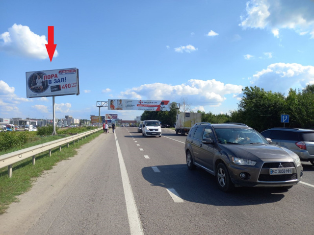 Щит 6x3,  Кільцева дорога, 150 м до в'їзду в автосалони "BMW", "HONDA", "Volkswagen & Seat" (Гіпермарткет "Епіцентр", Гіпермаркет "МЕТРО", АЗС "БРСМ-нафта"), в напрямку Городоцька вул.