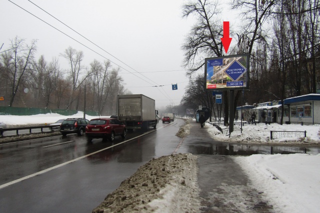 Скролл 3.14x2.3,  Теліги О. вул. 37 (супермаркет "АТБ"), в напрямку ст.метро Дорогожичі