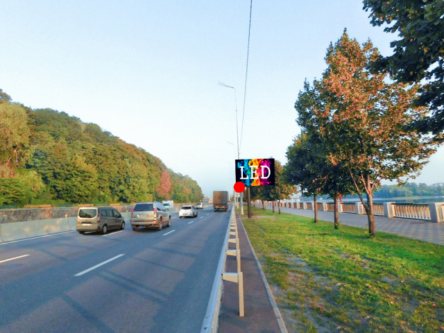 Цифрова панель 3.14x2.3,  Набережне шосе 14 навпроти