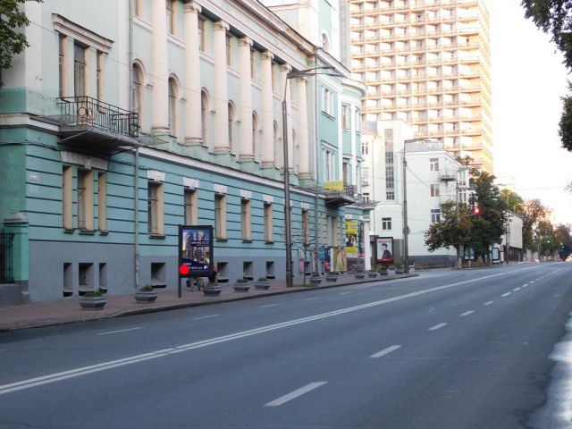 Сітіскролл 1.2x1.8,  Грушевського Михайла вул., 30/1 (Маріїнський парк, Міністерство оборони України), в напрямку метро Поштова пл.